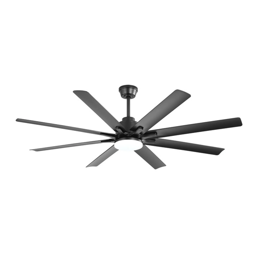 66" Smart Ceiling Fan with LED Light | 8-Blade Dimmable Fan with DC Motor, Remote, App & Voice Control — Alexa & Google Home Compatible