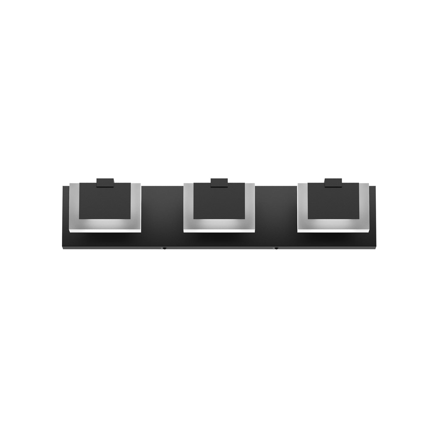 LED Vanity Light Up & Down | 3/4/5/6-Light Dimmable Bathroom Wall Sconce with Frosted Acrylic Shade — Matte Black, 6000K, 18W