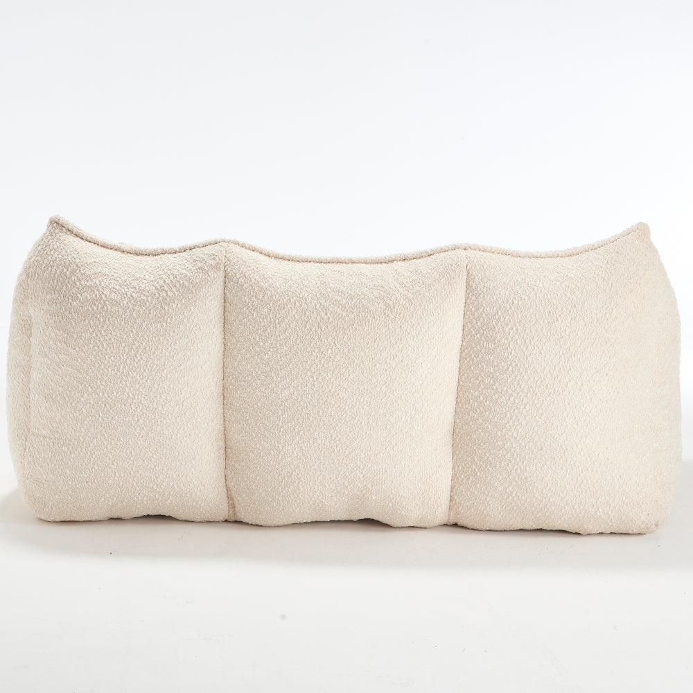 Oversized 2-Person Bean Bag Chair | Chenille Square Lounger with High-Resilience Foam, Armrests & Handle For Gaming, Reading & TV