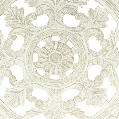 36×36" White Square Handcrafted Wooden Wall Decor | Large Statement Wood Wall Art — Elegant Home Accent