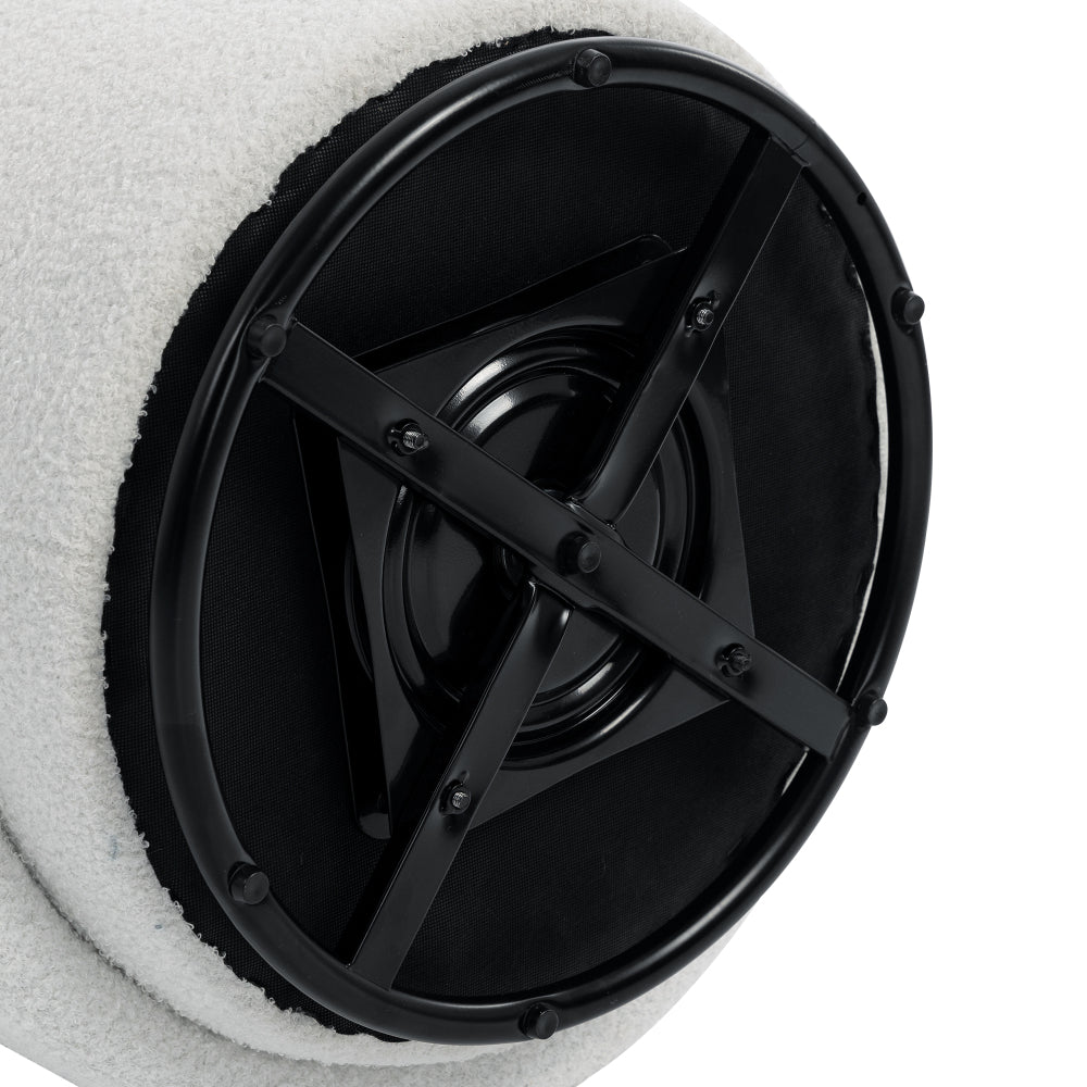 Upholstered Barrel Chair with Storage | 360° Swivel Vanity & Dining Seat, Free Cat Bed Included