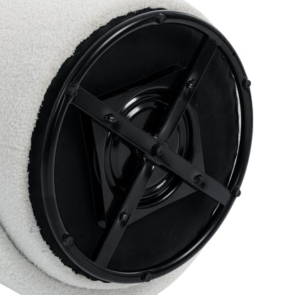 Upholstered Barrel Chair with Storage | 360° Swivel Vanity & Dining Seat, Free Cat Bed Included