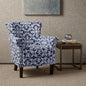 Tight Back Club Chair | Nailhead Trim, Solid Wood Legs, 300 lb Capacity Navy