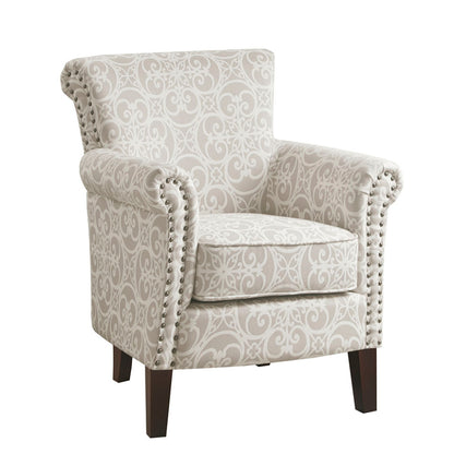 Tight Back Club Chair | Nailhead Trim, Solid Wood Legs, 300 lb Capacity