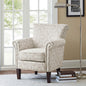 Tight Back Club Chair | Nailhead Trim, Solid Wood Legs, 300 lb Capacity Beige
