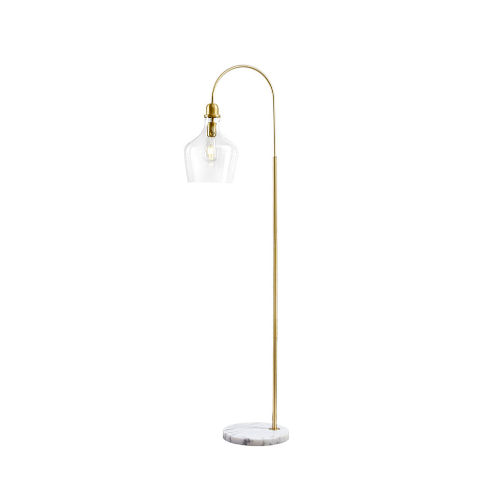 Bell Glass Pendant Light – Gold, Bronze or Silver Metal Base, Clear Glass Shade & Adjustable Cord | 9" Dia