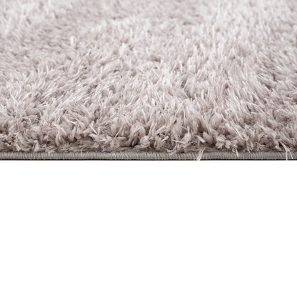 5×7 Super Soft Shag Area Rug | High-Pile Polyester Rug with Non-Slip Latex Backing — Solid Grey, Modern Living Room & Bedroom Decor