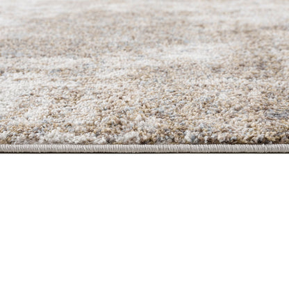 6×9 Cozy Shag Abstract Area Rug | Super Soft High-Pile Polypropylene Rug with Non-Slip Backing — Grey & Cream Modern Design