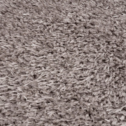 5×7 Super Soft Shag Area Rug | High-Pile Polyester Rug with Non-Slip Latex Backing — Solid Grey, Modern Living Room & Bedroom Decor