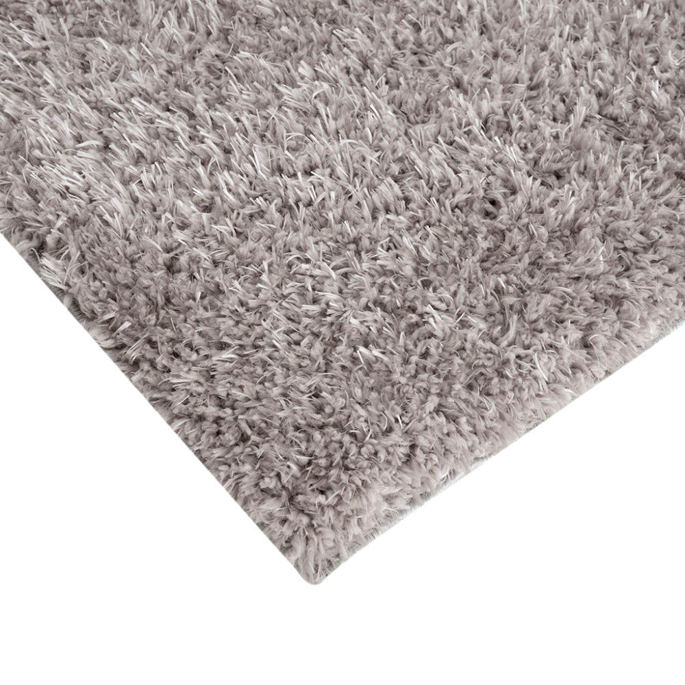 5×7 Super Soft Shag Area Rug | High-Pile Polyester Rug with Non-Slip Latex Backing — Solid Grey, Modern Living Room & Bedroom Decor