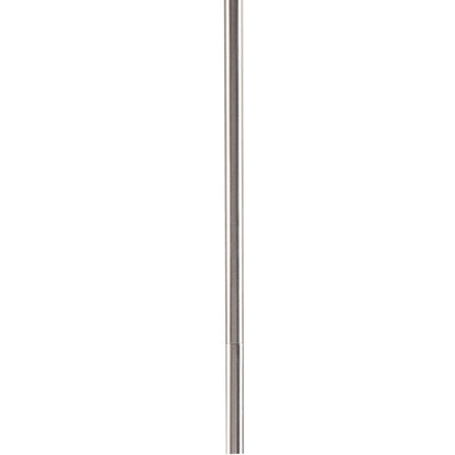 Silver Metal Pendant Light with White Linen Drum Shade | Urban Modern Hanging Fixture