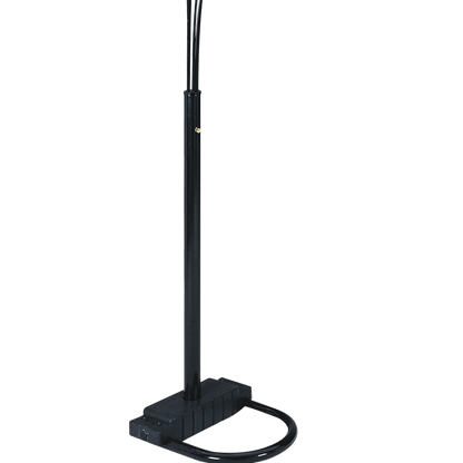 5-Arm Arc Floor Lamp – Adjustable Dome Heads, 3-Way Switch & Tip-Resistant Base | Black, Gold, Nickel & White