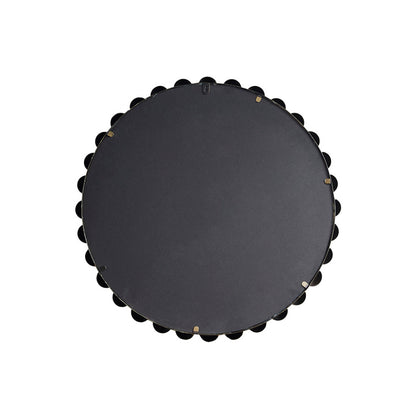Round Beaded Iron Frame Wall Mirror – Antique Metallic Finish, 27" or 36", 4 Colors