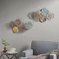 Multicolor Lily Pad Metal Wall Art – Set of 2, Aged Verdigris & Gold, 26.9" Indoor Décor