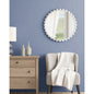 Round Beaded Iron Frame Wall Mirror – Antique Metallic Finish, 27" or 36", 4 Colors