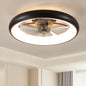 Modern Ceiling Fan with Lights Dimmable LED Quiet Design Black