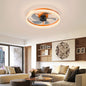 Flush Mount Ceiling Fan with Dimmable LED Light – Slim Embedded Design, Remote Control & Ultra-Quiet 21dB Motor Orange