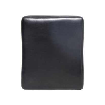 26" Backless Leather Counter Stools | Set of 2 Padded Saddle Seats with Chrome Nailhead Trim