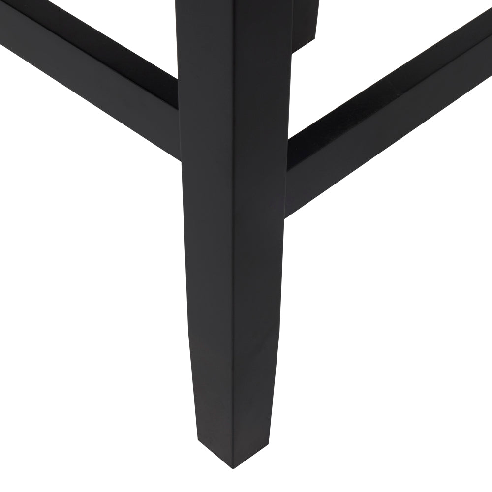 26" Backless Leather Counter Stools | Set of 2 Padded Saddle Seats with Chrome Nailhead Trim