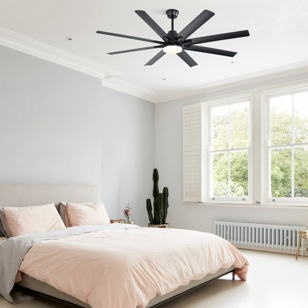 66" Smart Ceiling Fan with LED Light | 8-Blade Dimmable Fan with DC Motor, Remote, App & Voice Control — Alexa & Google Home Compatible