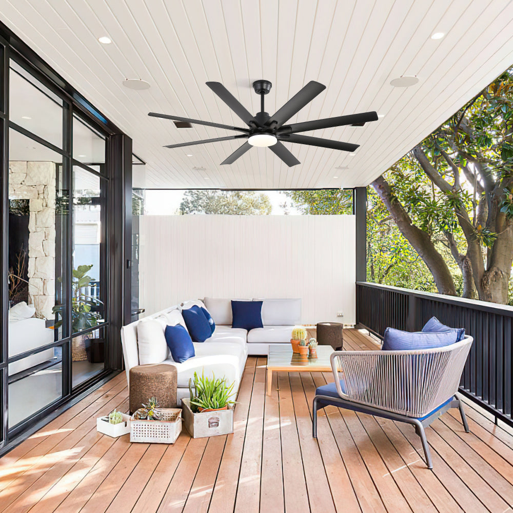 66" Smart Ceiling Fan with LED Light | 8-Blade Dimmable Fan with DC Motor, Remote, App & Voice Control — Alexa & Google Home Compatible