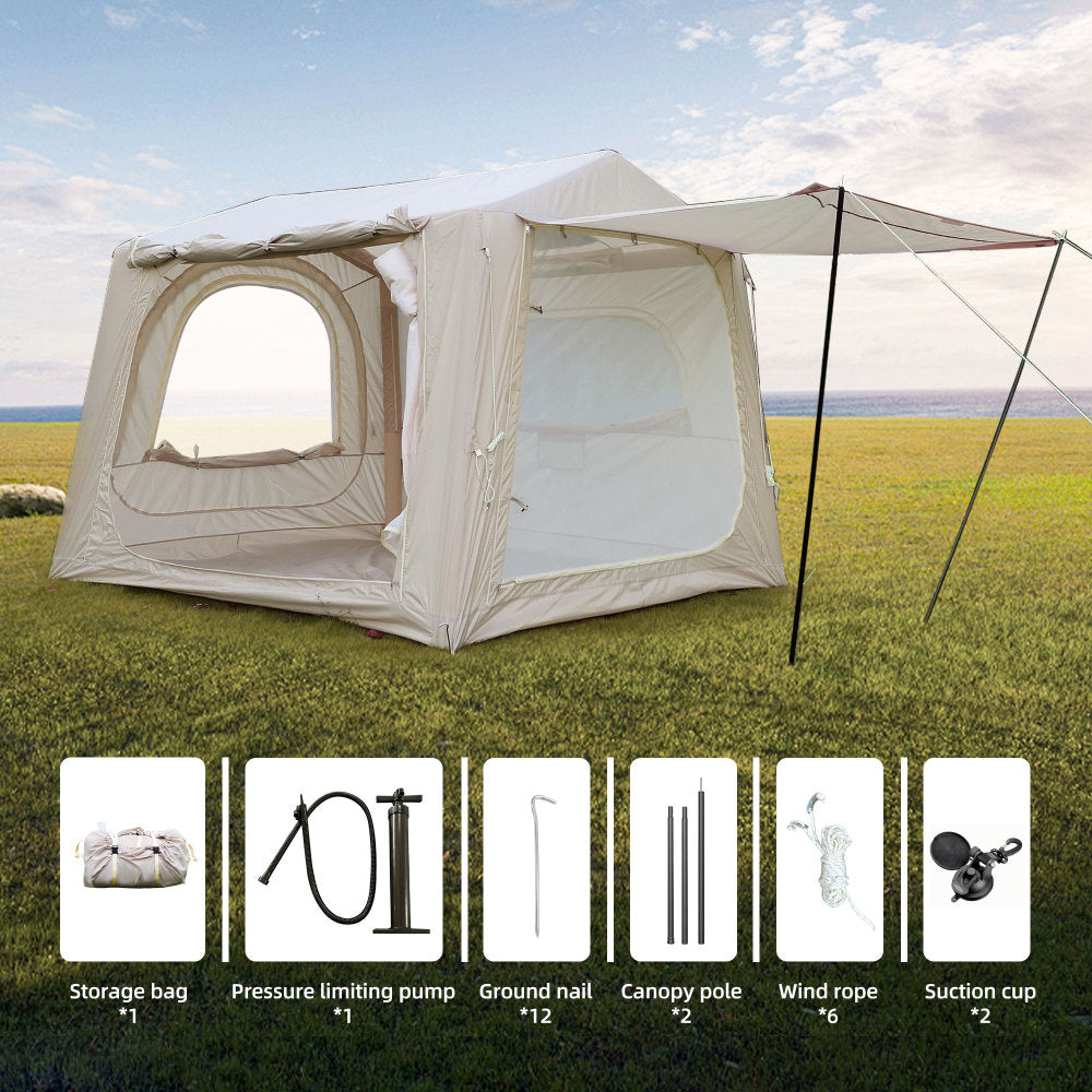 Inflatable SUV Camping Tent | 2-in-1 Tailgate & Standalone Air Tent for 4–6 People, 5-Min Setup, 4-Season Waterproof — Oxford Fabric