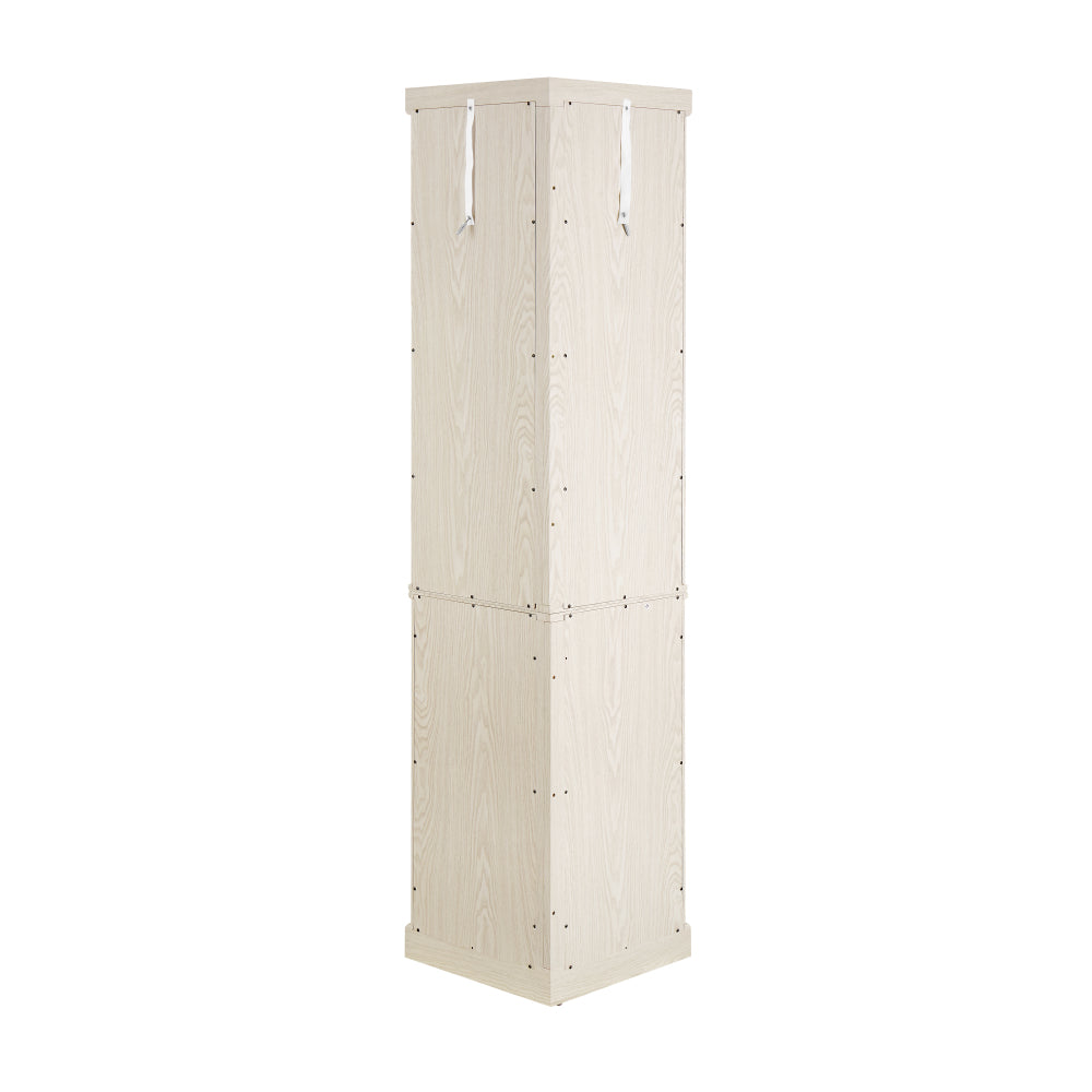 Lighted Corner Curio Cabinet Tall Display Case with Mirrored Back Glass Doors Adjustable Shelves White