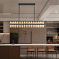 Luxury Crystal Chandelier | Double-Ring LED Ceiling Light for Living Room & Dining Room — Black or Gold, Round or Rectangular Black / Square