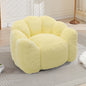 Lotus Bean Bag Sofa Chair | No-Assembly Memory Foam Lounger with Pull Ring & Anti-Fouling Fabric — 6 Colors Yellow
