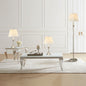 3-Piece Lamp Set – Brushed Nickel & Beige Faux Silk Empire Shades | Floor Lamp + 2 Table Lamps