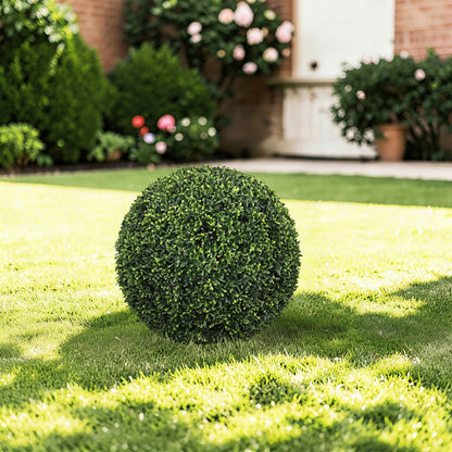 Artificial Topiary Ball Set of 2 | Faux Boxwood Outdoor Spheres, Garden & Porch Décor – 18.5" or 22.4"