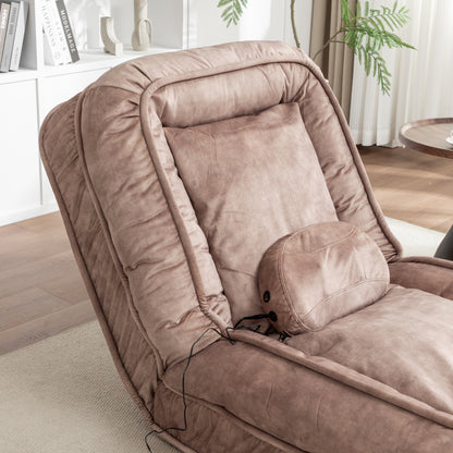 Oversized Velvet Floor Sofa Bed – 5 Adjustable Positions, Massage Pillow, 350 lb Capacity