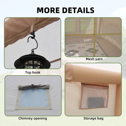 Inflatable Camping Tent for 4–6 People | 4-Season Waterproof Air Tent with Clear Skylight, Mesh Windows & Dual Pump — 420D Oxford