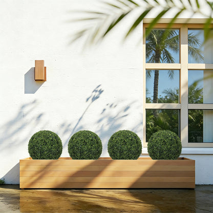 Artificial Topiary Ball Set of 2 | Faux Boxwood Outdoor Spheres, Garden & Porch Décor – 18.5" or 22.4"
