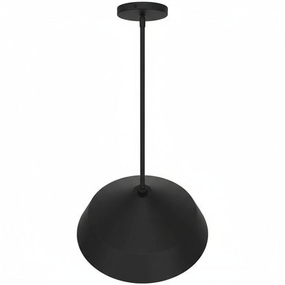 14" LED Black Pendant Light | 5CCT Selectable 2700K-5000K, Dimmable, Etched Glass Diffuser