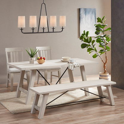 5-Light Modern Farmhouse Linear Chandelier – Drum Shades & Oil Rubbed Bronze | Kitchen Island & Dining Room