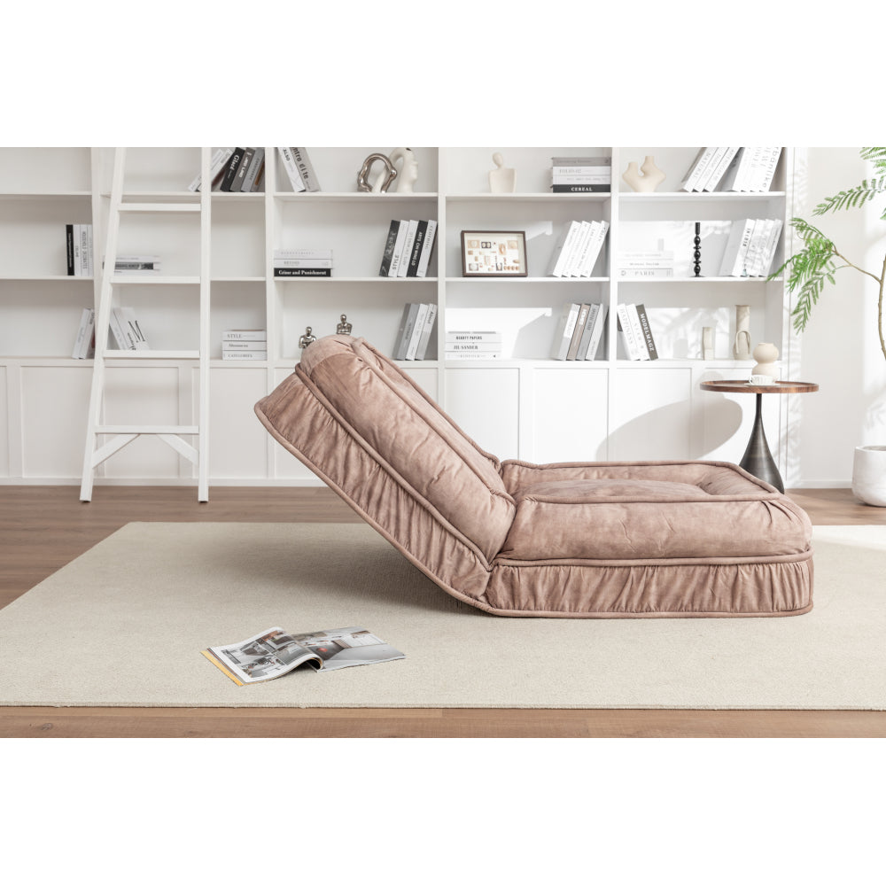 Oversized Velvet Floor Sofa Bed – 5 Adjustable Positions, Massage Pillow, 350 lb Capacity