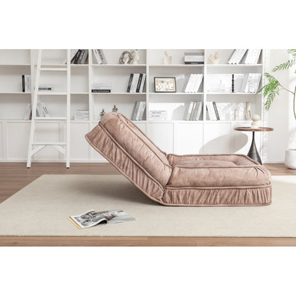 Oversized Velvet Floor Sofa Bed – 5 Adjustable Positions, Massage Pillow, 350 lb Capacity
