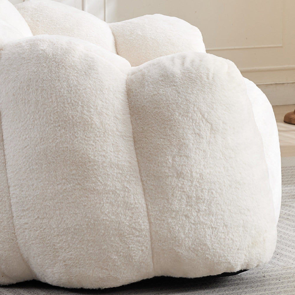 Lotus Bean Bag Sofa Chair | No-Assembly Memory Foam Lounger with Pull Ring & Anti-Fouling Fabric — 6 Colors