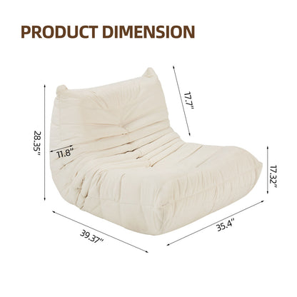 Bean Bag Lounger Chair | No-Assembly Foam-Filled Sofa with Waterproof Three-Proof Fabric — For Living Room, Gaming & Home