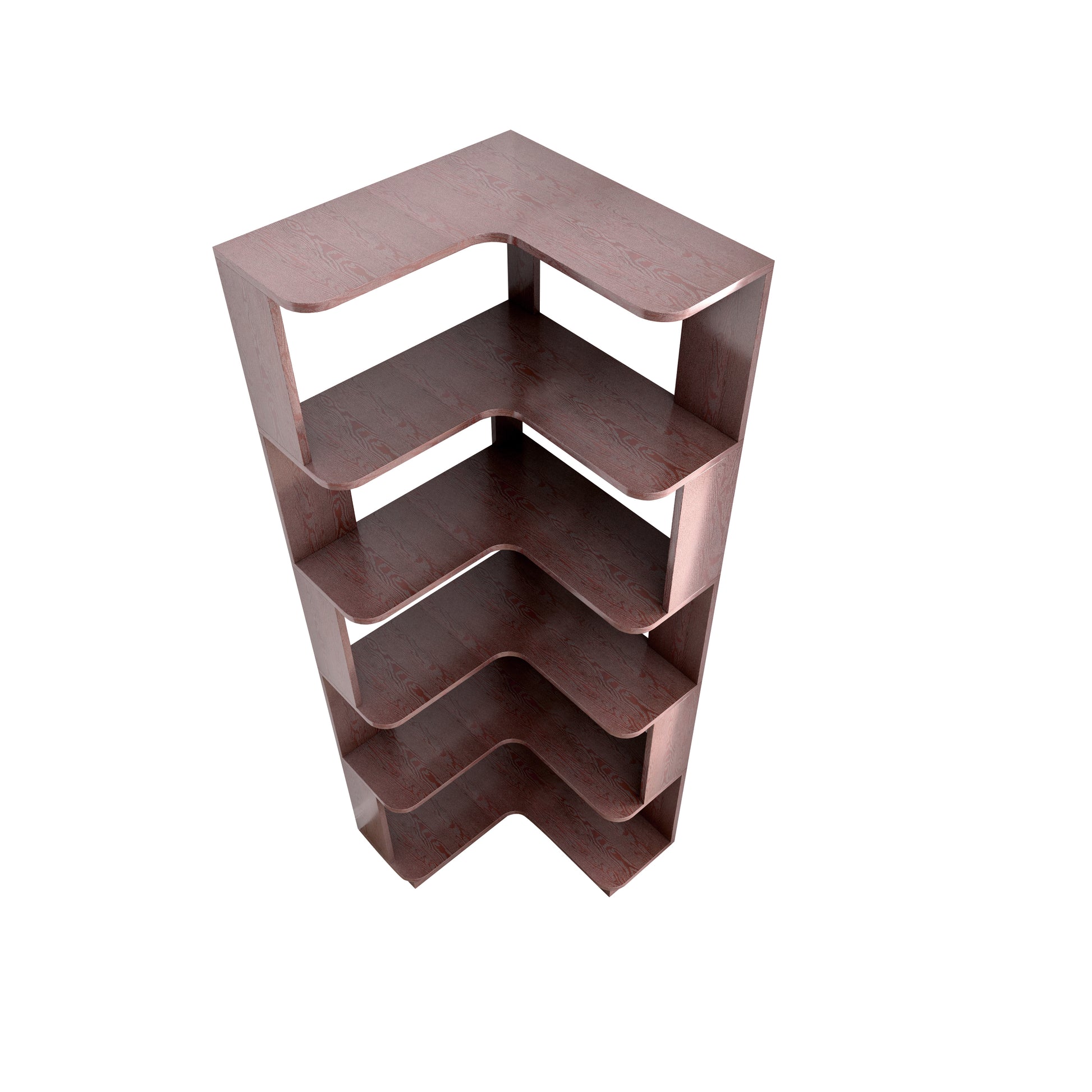 6-Tier L-Shaped Corner Bookshelf | Freestanding Wood Display Shelf with Anti-Drop Panels & Anti-Tip Device — 5 Colors