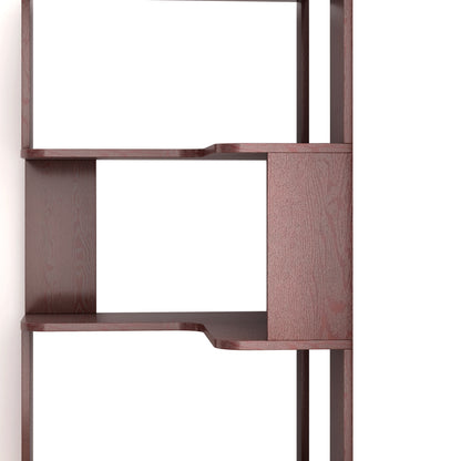 6-Tier L-Shaped Corner Bookshelf | Freestanding Wood Display Shelf with Anti-Drop Panels & Anti-Tip Device — 5 Colors