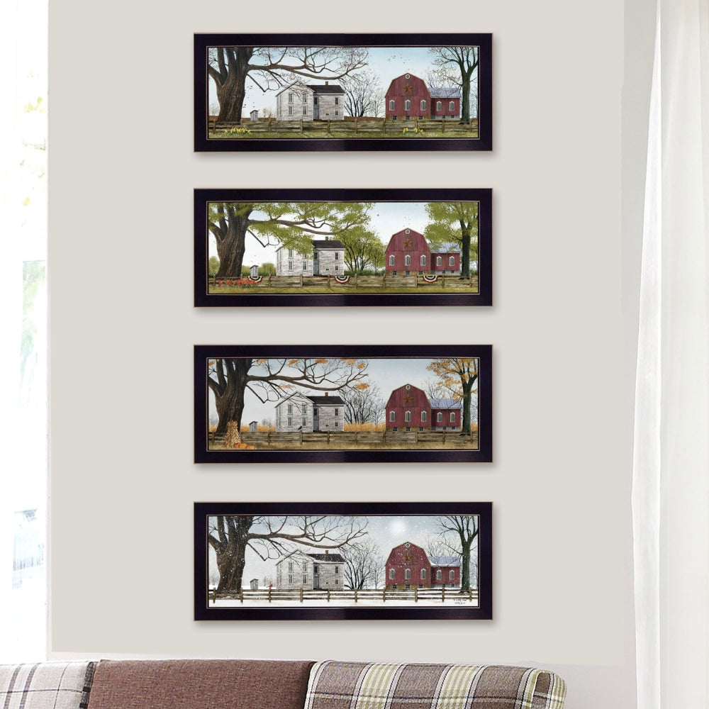 "Four Seasons Collection II" Framed Wall Art by Billy Jacobs | Modern Farmhouse Print for Living Room & Bedroom