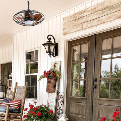 20" Outdoor Ceiling Fan with LED Light & Remote – 18W 3CCT, Reversible DC Motor & Weatherproof | Patio & Pergola