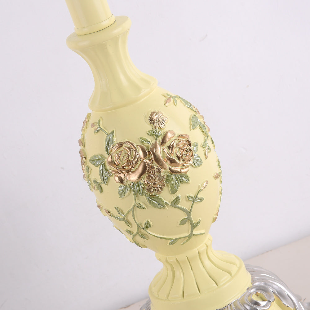 Victorian Pink & Ivory Table Lamp – Lace Pleated Shade & Beaded Fringe, Princess Bedside Night Light