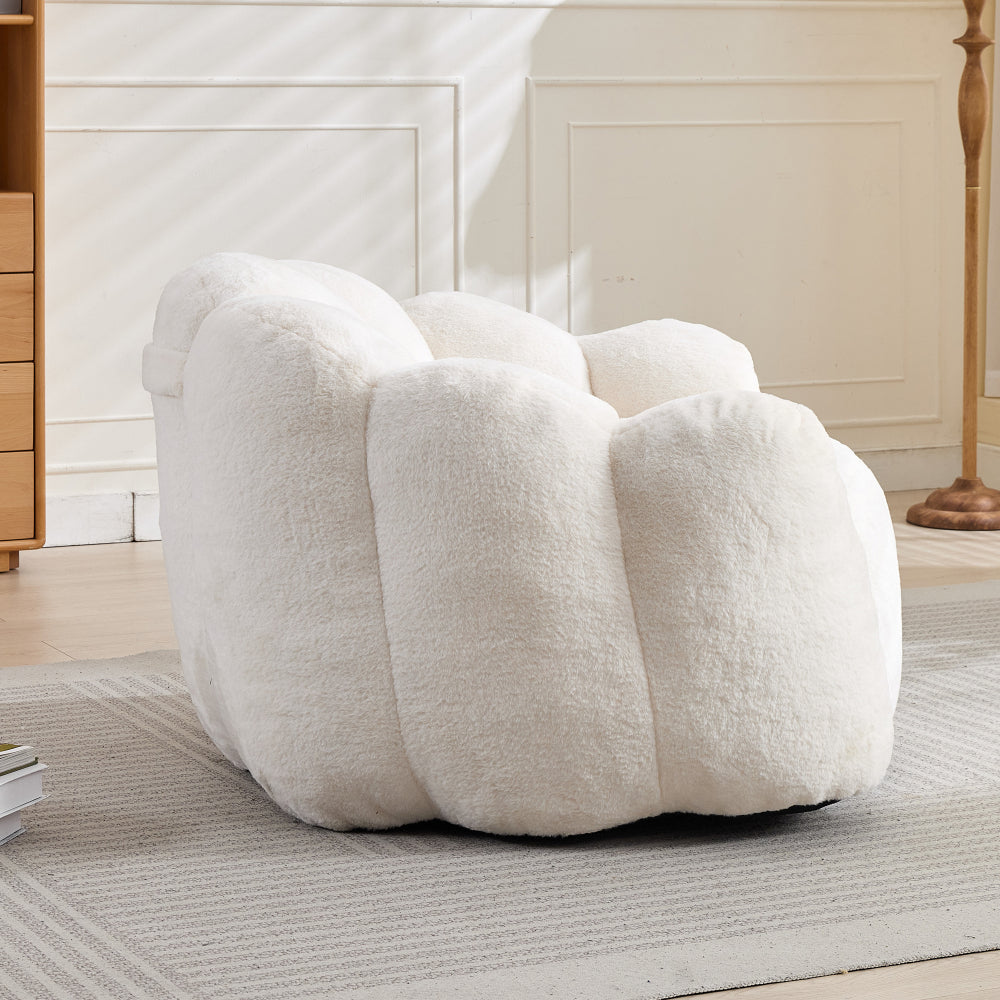 Lotus Bean Bag Sofa Chair | No-Assembly Memory Foam Lounger with Pull Ring & Anti-Fouling Fabric — 6 Colors
