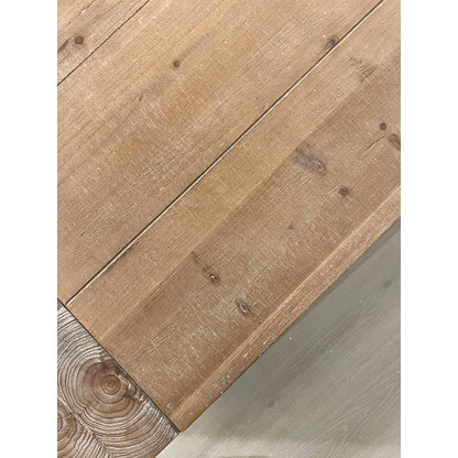 Rustic Farmhouse Coffee Table | 49" Rectangular Living Room Center Table with Distressed Wood Finish