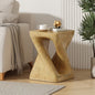 MGO Twisted Side Table | Wood-Look Texture, Indoor & Outdoor, No Assembly