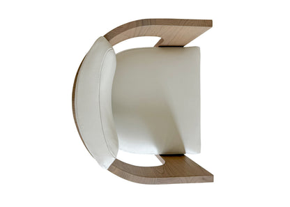 Selene Dining Chair | Sculptural Three-Legged Wood Frame, Light Gray Ash, Modern Architectural Design