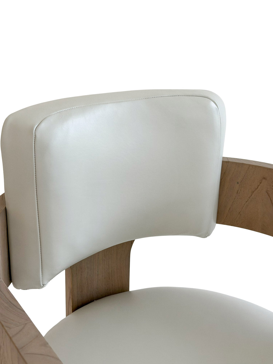 Selene Dining Chair | Sculptural Three-Legged Wood Frame, Light Gray Ash, Modern Architectural Design